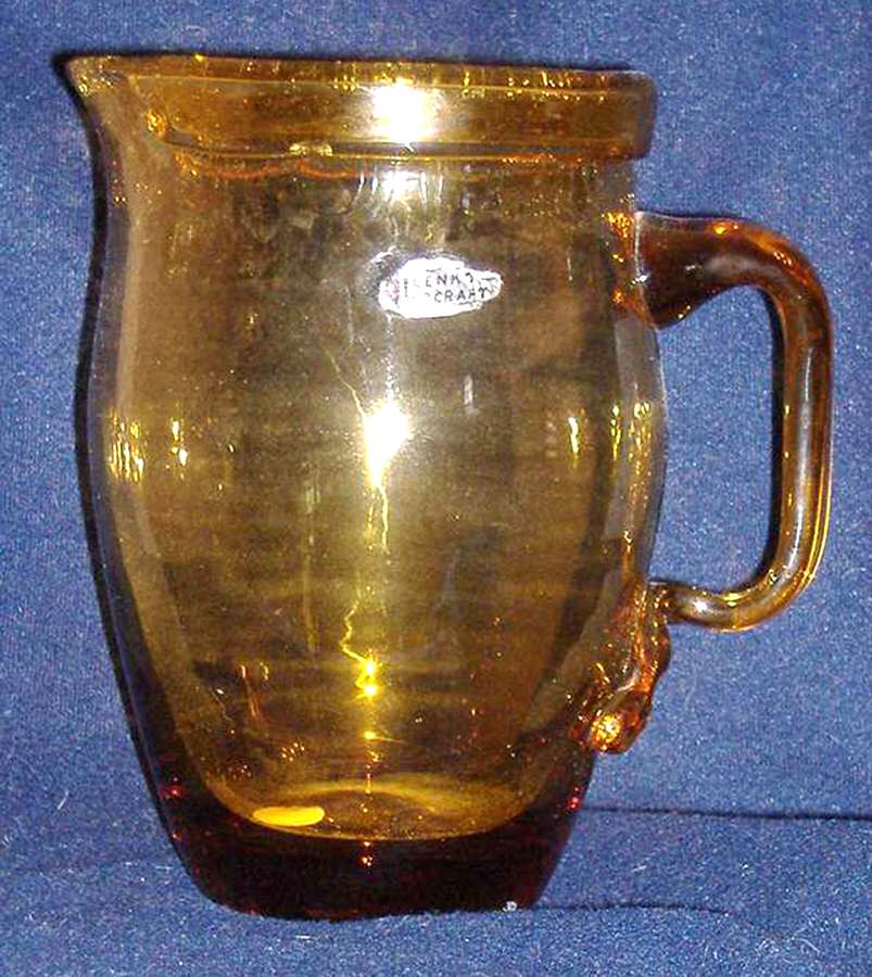 Blue Top Mountain Glass Pitcher by Blenko-1