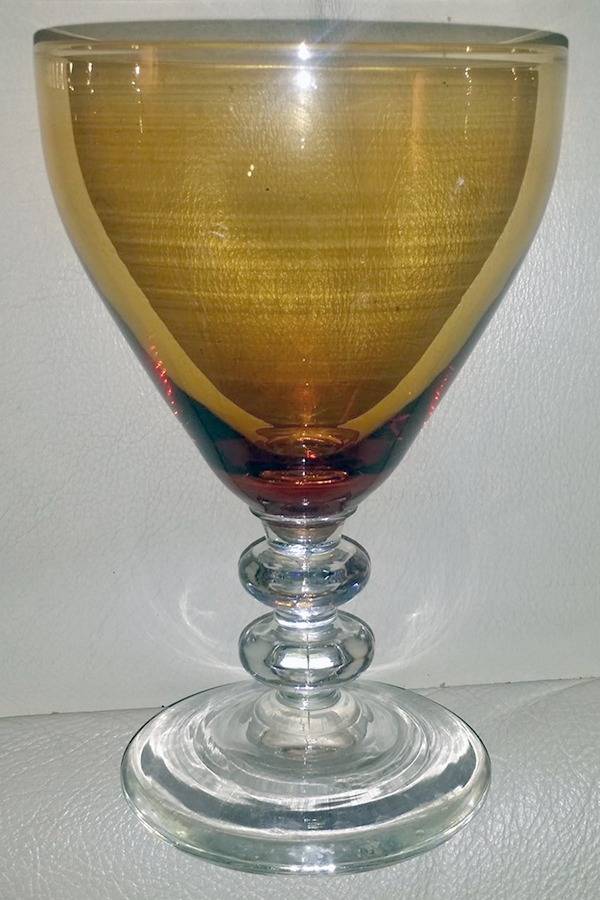 688 Amber Water Goblet by Bryce-1
