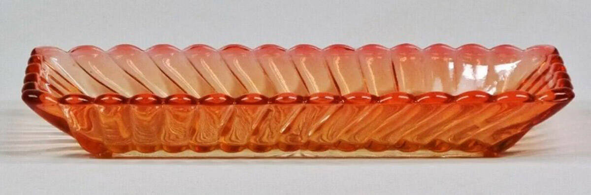 Swirl Rose Rectangular Vanity Tray by Baccarat-1