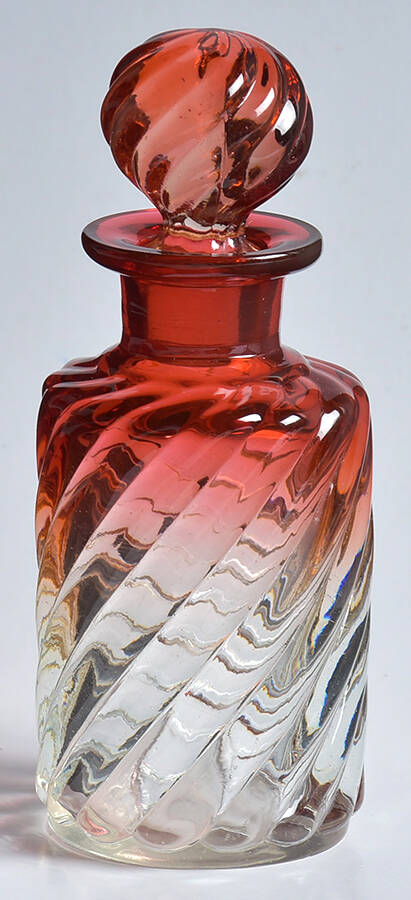 Swirl Rose Perfume Bottle & Stopper by Baccarat-1