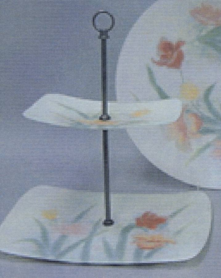 Meadowlark 2 Tier Serving Tray (Salad Plate & Bread Plate) by Block-1