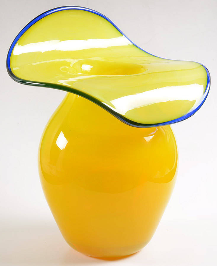 Vases #6419 11" Rippled Vase by Blenko-1