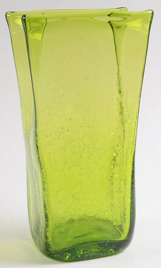 Vases #8813M 10" Paper Bag Vase with Crackled Finish by Blenko-1