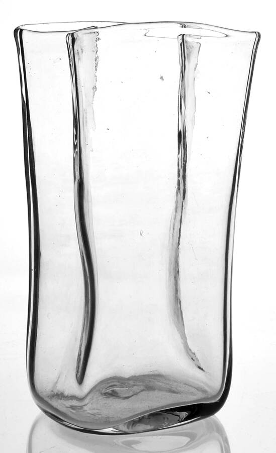 Vases #8813S Crackle Paper Bag Vase by Blenko-1