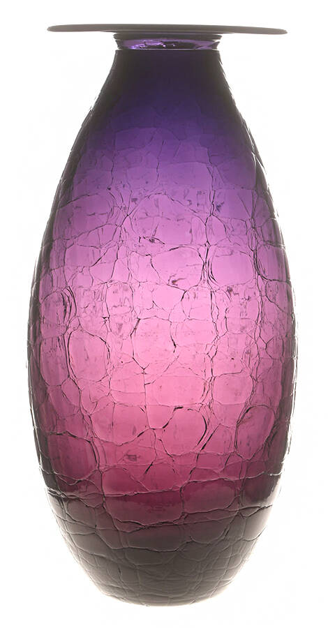 Vases #C2120L 13'' Crackled Vase by Blenko-1