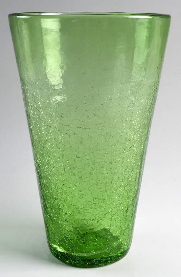 Vases #366L 12'' Crackled Beaker Vase by Blenko-1