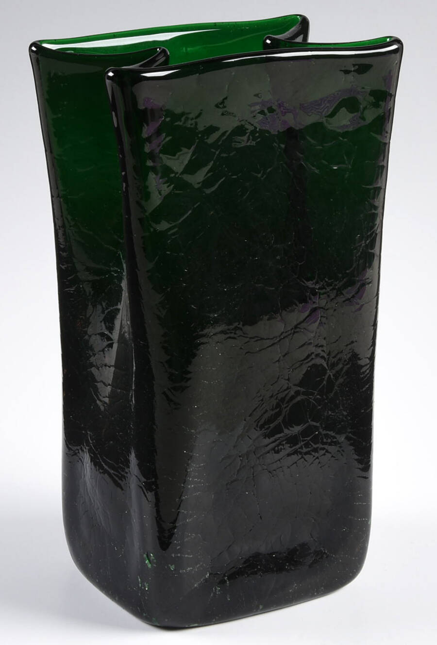 Vases #8813S Crackle Paper Bag Vase by Blenko-1