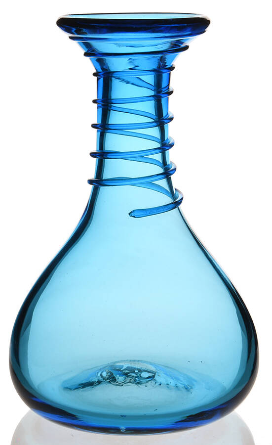 Vases #9432 9" Applied Swirl Vase by Blenko-1