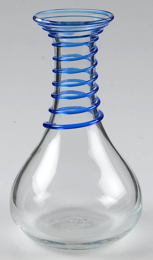 Vases #9432 9" Applied Swirl Vase by Blenko-1