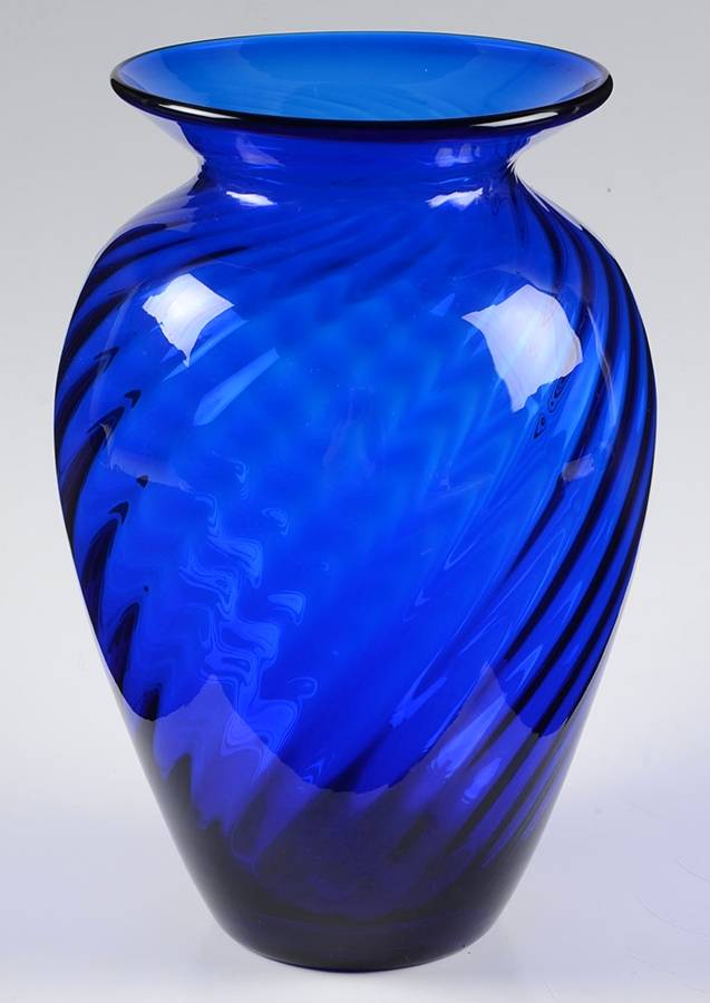 Vases 9" Swirled Flared Vase by Blenko-1