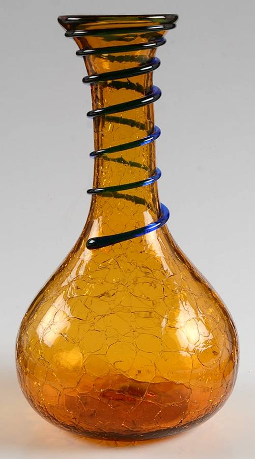 Vases 9" #9432 Crackled Vase by Blenko-1