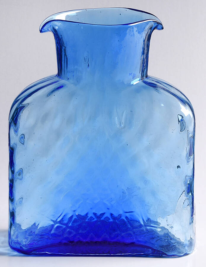 Water Bottles (Diamond Optic) Open Water Bottle by Blenko-1