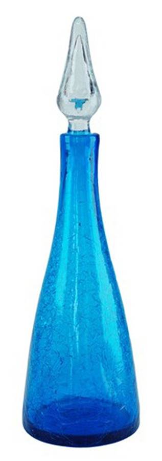 Decanters & Bottles #920 Crackled Decanter & Stopper by Blenko-1