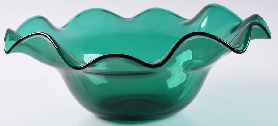 Bowls & Centerpieces #3744 13'' Crimped Bowl by Blenko-1