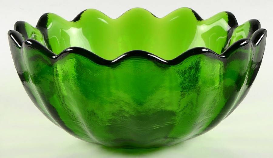Bowls & Centerpieces #6143L 10" Scalloped Bowl by Blenko-1