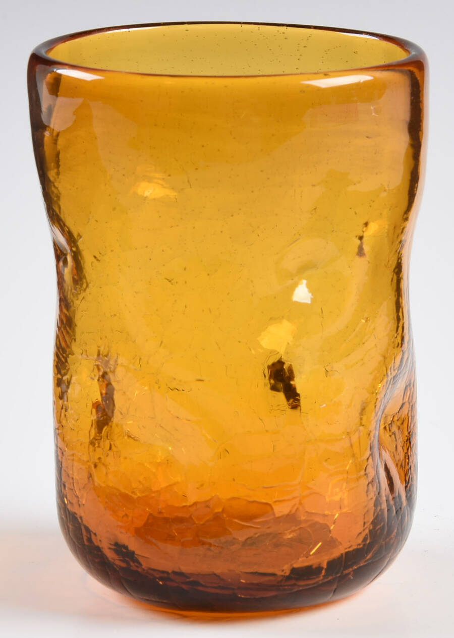 Tumblers (Various Colors and Lines) #418S 12 Oz Crackled Tumbler by Blenko-1