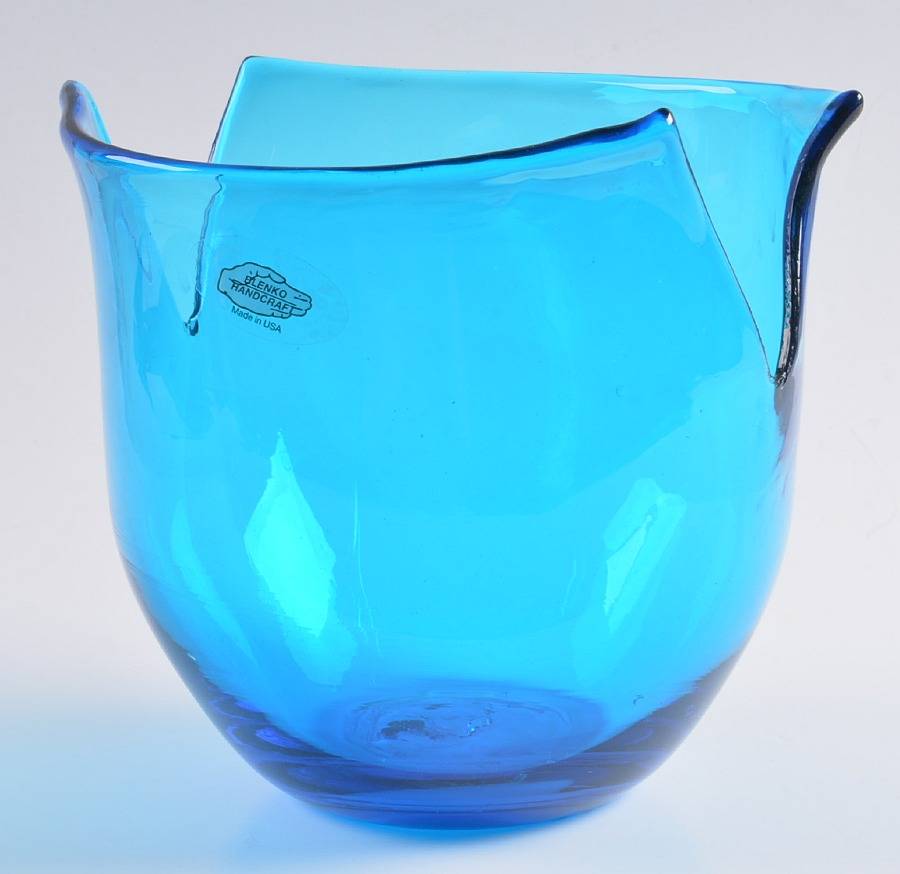 Cut Series #5418 8" Sliced Bowl by Blenko-1