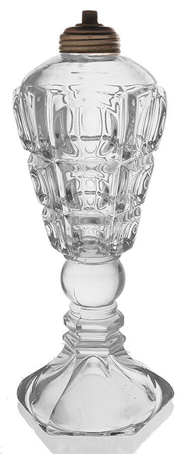 Waffle Moon 10" Oil Lamp by Boston & Sandwich-1