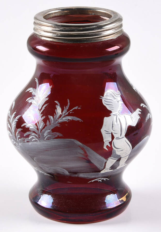 Mary Gregory Sugar Shaker W/No Metal Lid by Bohemia Crystal-Crystalex-1