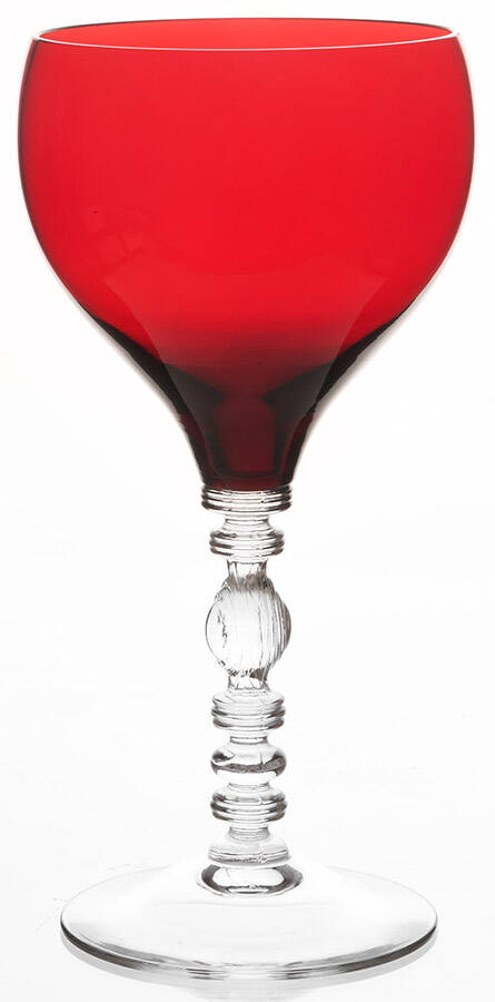 Tally Ho (Ruby Bowl, Clear Stem, Stem 1402) Wine Glass by Cambridge-1