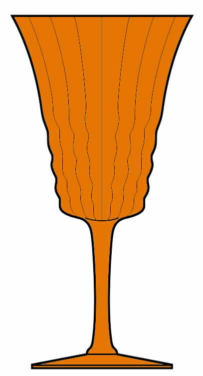 3077 Amber Water Goblet by Cambridge-1