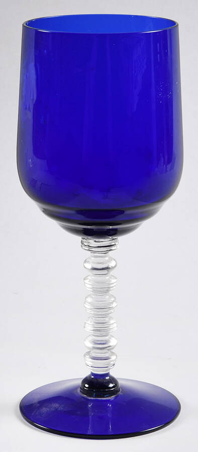 3112 Blue (Cobalt), (Bowl and Foot) Water Goblet by Cambridge-1