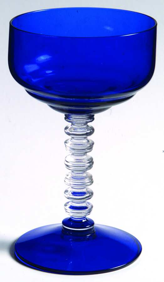 3112 Blue (Cobalt), (Bowl and Foot) Liquor Cocktail by Cambridge-1