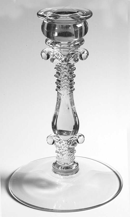 3121 Clear (Optic) 7" Single Light Candlestick by Cambridge-1
