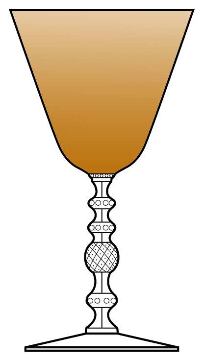 3122 Amber Water Goblet by Cambridge-1
