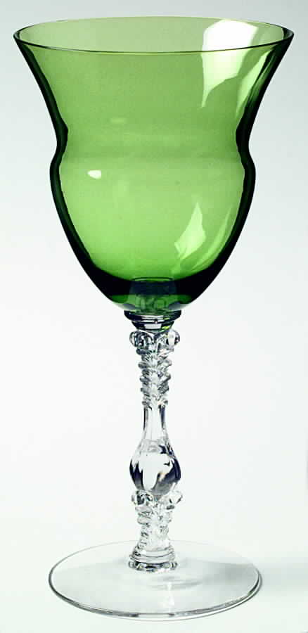 3126 Green Water Goblet by Cambridge-1