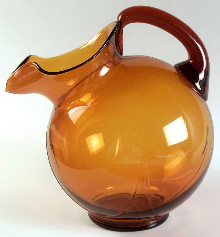 3400 Amber 3400/38 80 Oz Non Optic Ball Jug by Cambridge-1