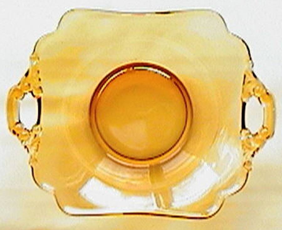 3400 Amber 3400/1181 Handled Bon Bon by Cambridge-1