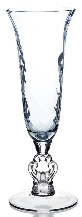 3400 Blue 10" Keyhole-Stem Footed Vase by Cambridge-1