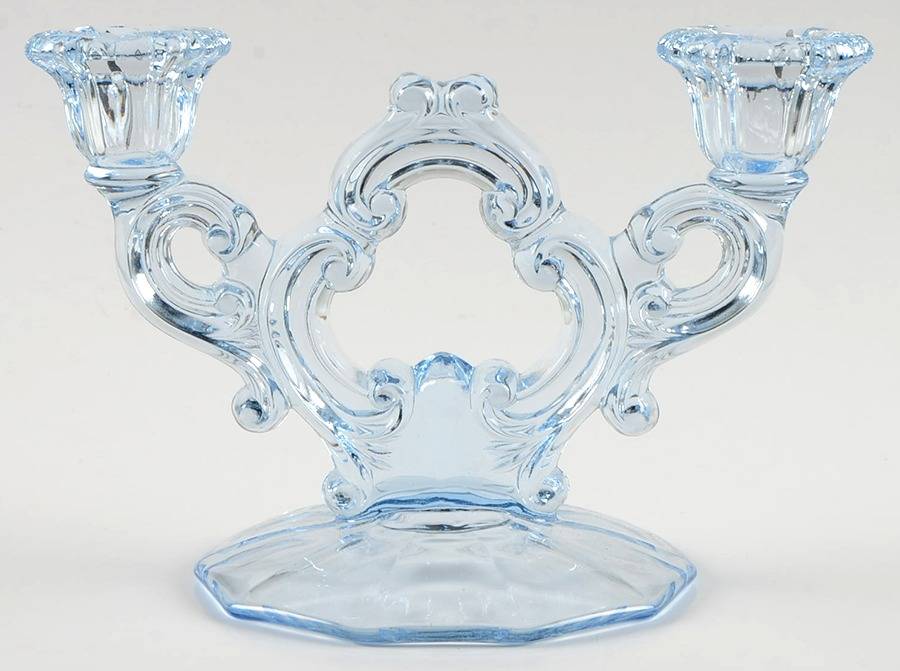 3400 Blue 3400/647 2 Light Candlestick (Multisided Base) by Cambridge-1