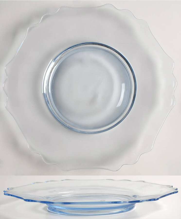 3400 Blue 8" Salad Plate (Shape 3400) by Cambridge-1