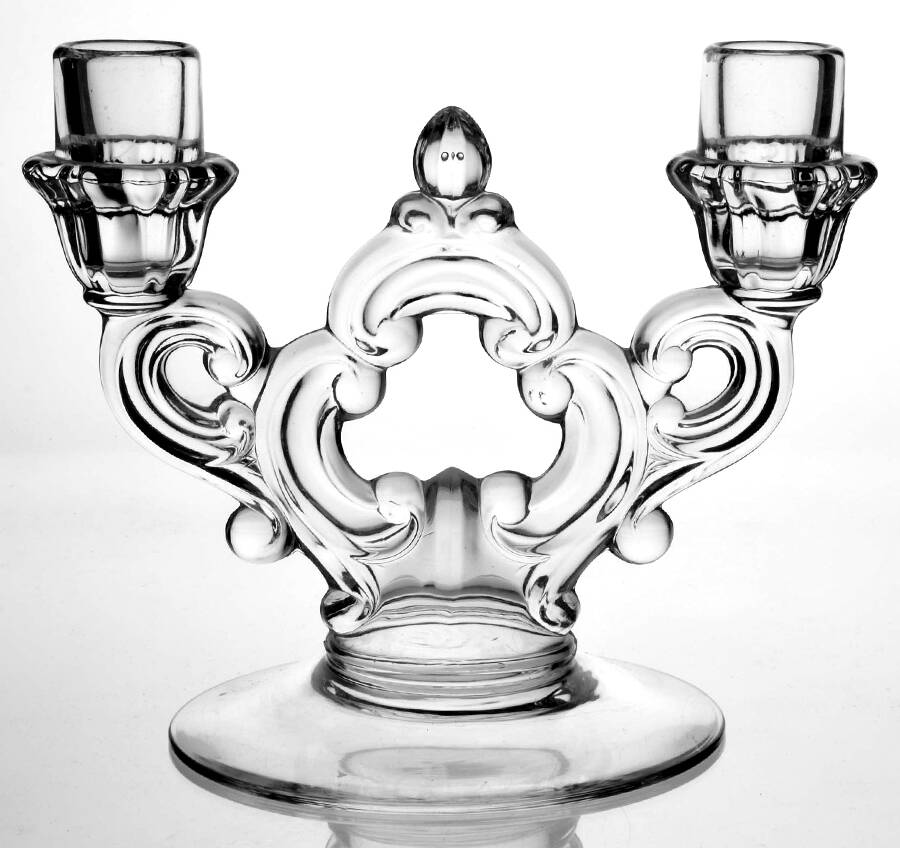 3400 Clear 3400 2 Lt/10 Side Candelabrum-No Bobeche Or Prisms by Cambridge-1