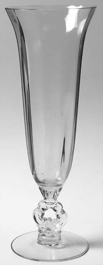 3400 Clear 12" Keyhole-Stem Footed Vase by Cambridge-1
