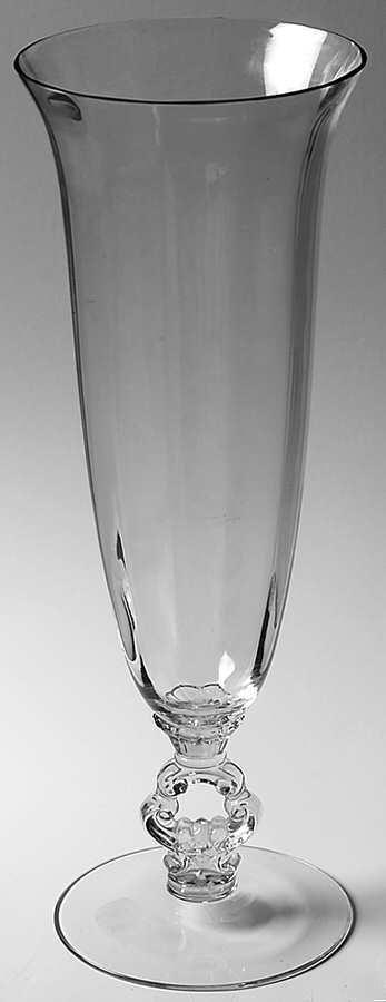 3400 Clear 13" Keyhole-Stem Footed Vase by Cambridge-1