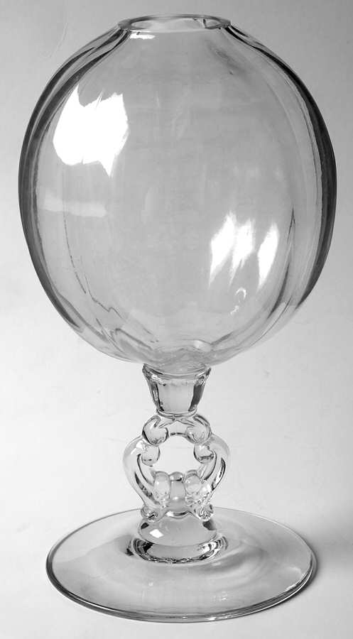 3400 Clear #3400/1236 8" Footed Ivy Vase by Cambridge-1