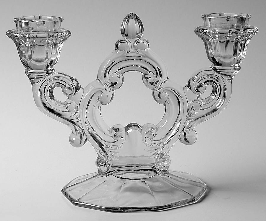3400 Clear 3400 2 Lt 10 Side Candelabrum-No Bobeche Or Prisms by Cambridge-1