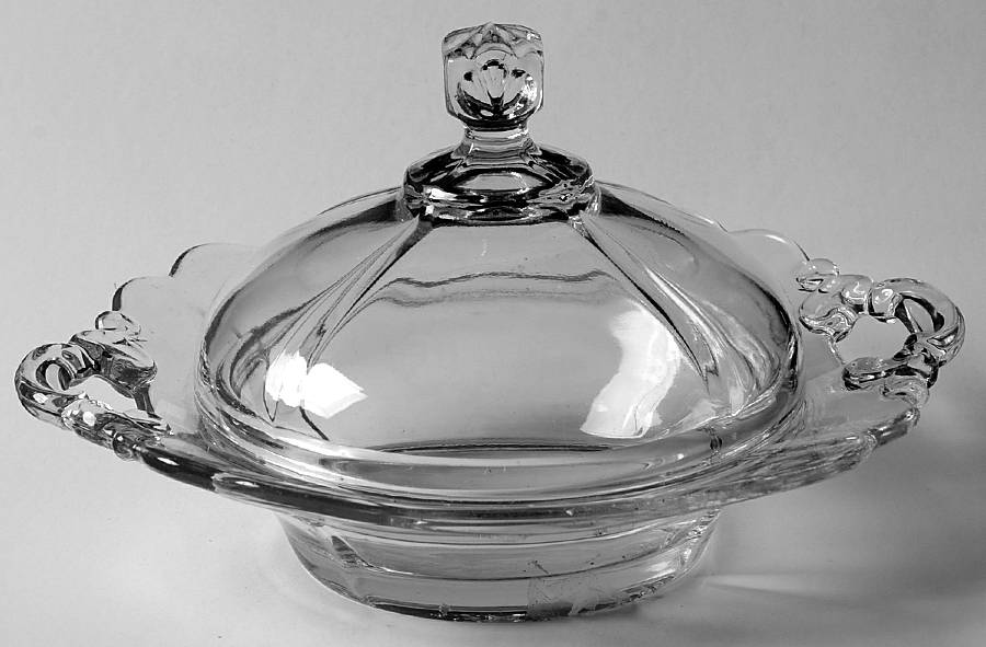3400 Clear 3400 Round Butter & Lid w/Square Knob by Cambridge-1