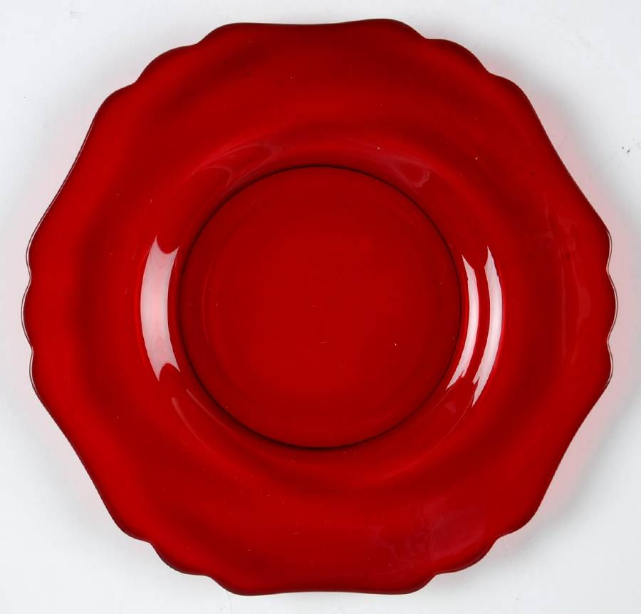 3400 Ruby Bread & Butter Plate (Shape 3400) by Cambridge-1