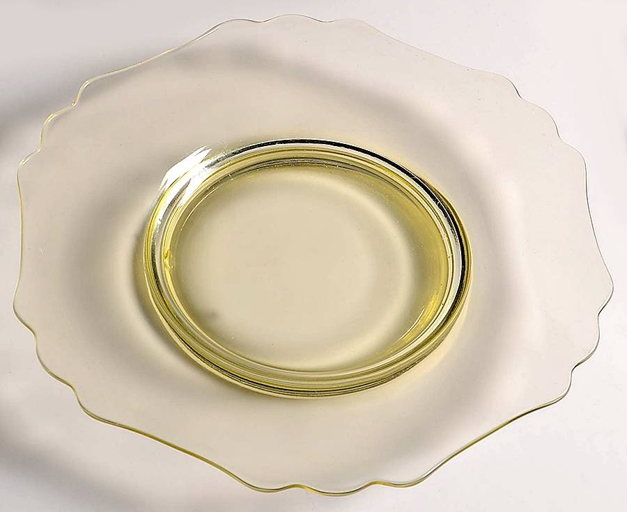 3400 Yellow 8" Salad Plate (Shape 3400) by Cambridge-1