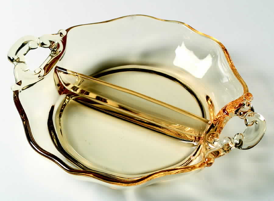 3400 Yellow 3400/90 Shape 2 Part Handled Relish by Cambridge-1