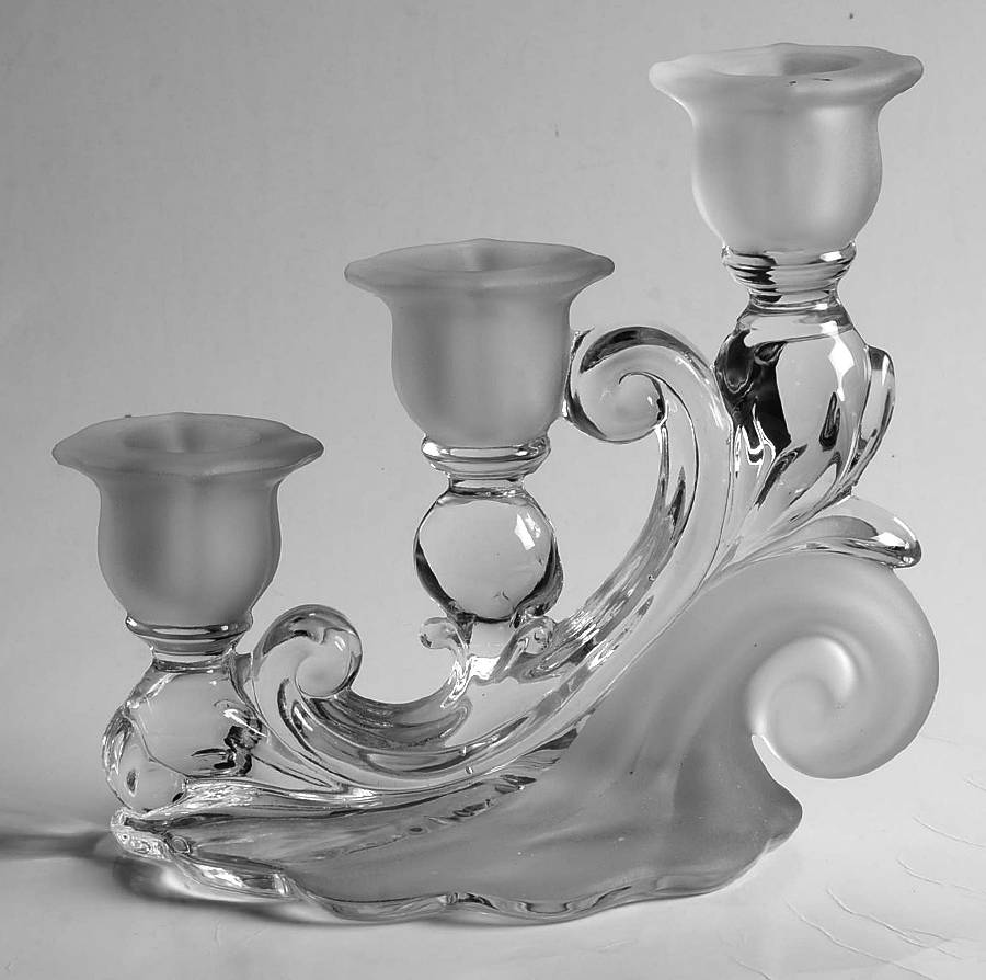 Alpine Clear Shape 3400/1338 3 Light Candlestick, Plain by Cambridge-1