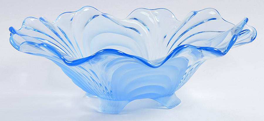 Alpine Blue (Stem 300) 10" 4-Toed Footed Bowl by Cambridge-1
