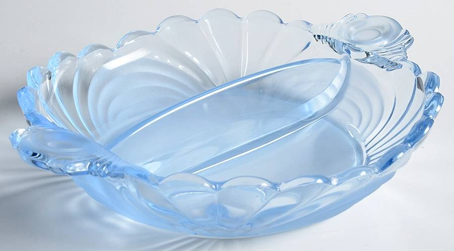 Alpine Blue (Stem 300) 7" Square 2 Part Relish by Cambridge-1