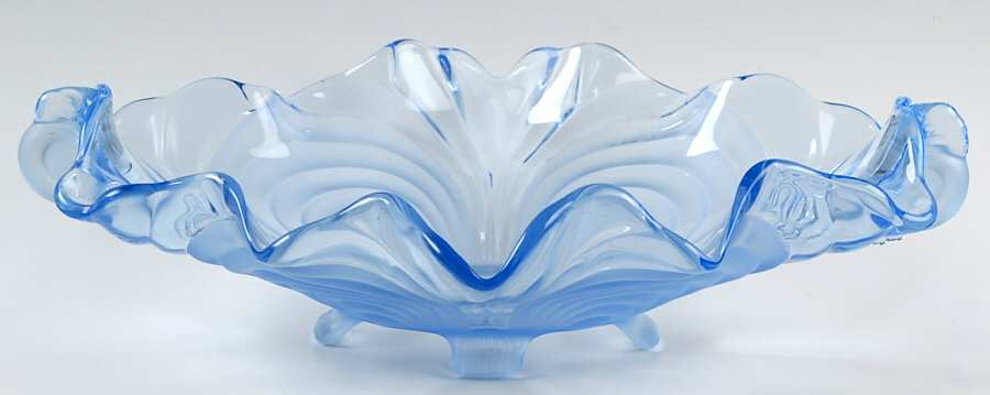 Alpine Blue (Stem 300) 13" Oval 4-Toed Handled Bowl by Cambridge-1