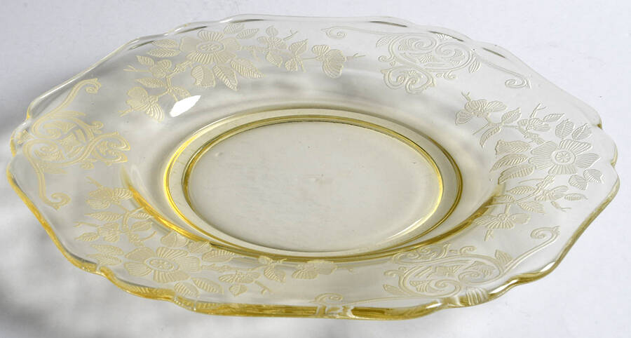 Apple Blossom Yellow (Stem 3130) Bread & Butter Plate (Shape 3400) by Cambridge-1