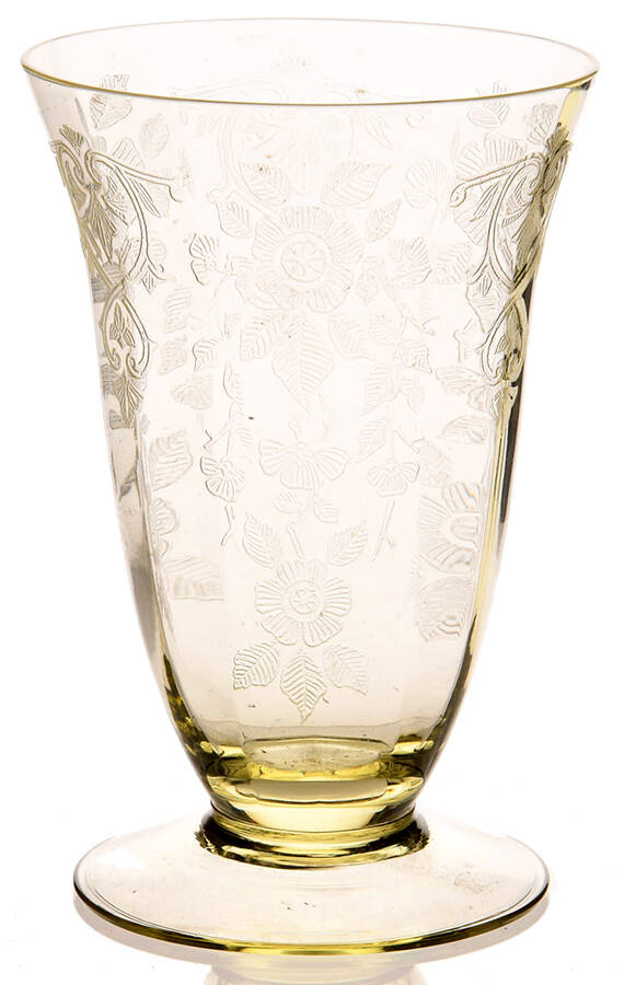 Apple Blossom Yellow (Stem 3130) 8 Oz Footed Tumbler by Cambridge-1